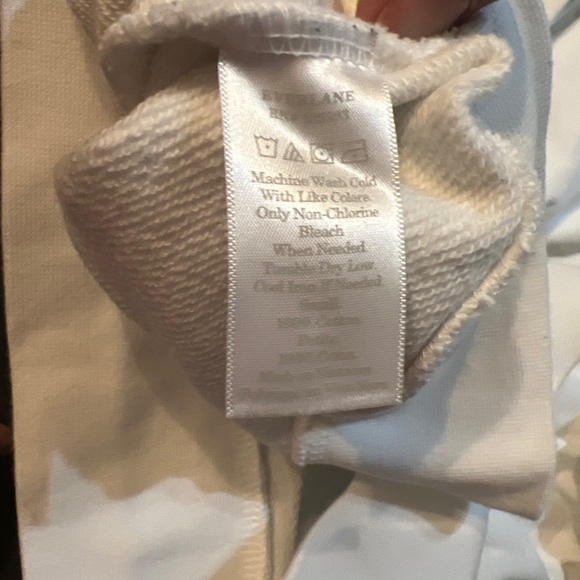 Everlane Women's White 100% Human Long Sleeve Crewneck Sweatshirt SZ Small - Picture 6 of 6